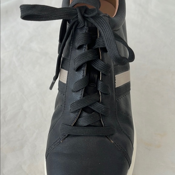 Paolo Black and White Wedge Sneakers - Picture 10 of 15